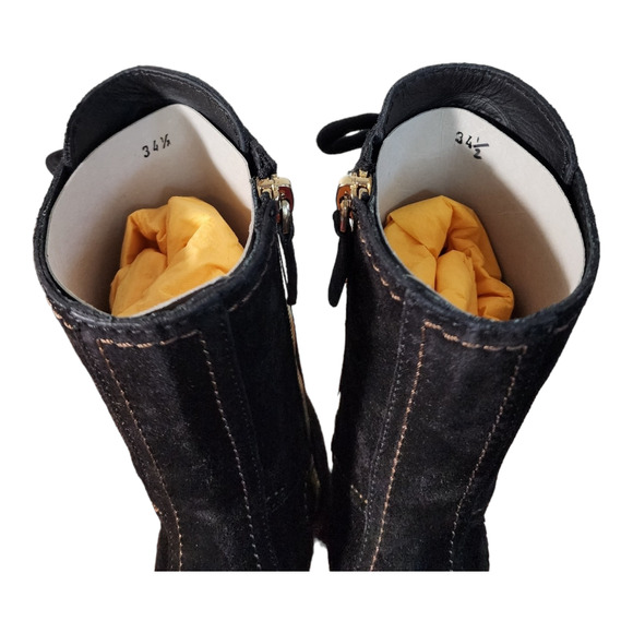 Tod’s Brown Suede Altraversione Lace-Up Zip Heeled Boots – NIB EU 34.5 / US 4.5 - Picture 15 of 16